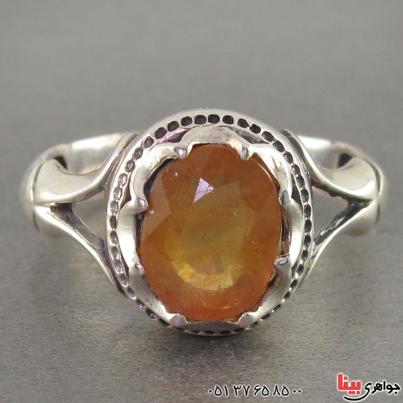 انگشتر یاقوت زرد خوش رنگ عالی _کد:19538