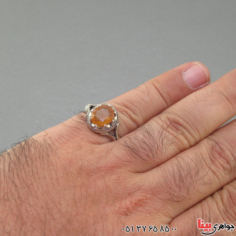 انگشتر یاقوت زرد خوش رنگ عالی _کد:19538