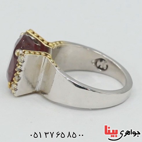 انگشتر یاقوت سرخ و الماس بسیار عالی زیبا _کد:19540