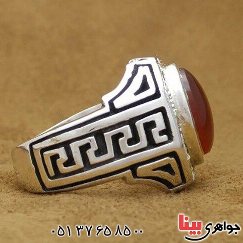 انگشتر عقیق یمنی دور الماس بسیار زیبا _کد:19543