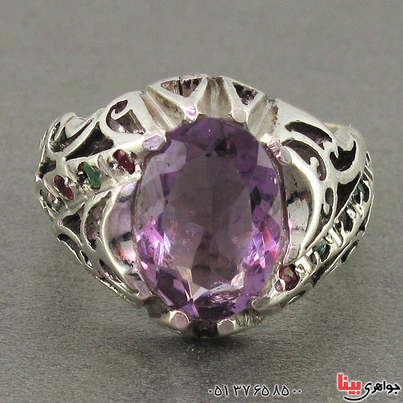 انگشتر آمتیست بسیار خاص و خوشرنگ _کد:19548