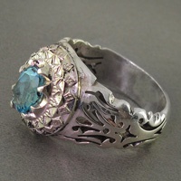 انگشتر توپاز بسیار خوشرنگ زیبا 