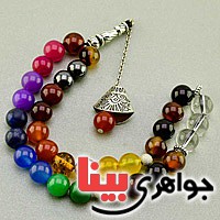 33 دانه ای هفت چاکرا سنگ درمانی _کد:19647 33 دانه ای هفت چاکرا سنگ درمانی _کد:19647
