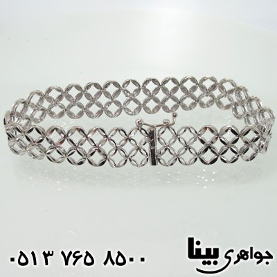 دستبند نقره زنانه توربافت درشت