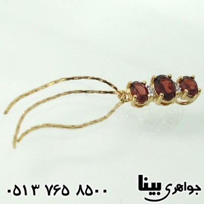 گردنبند یاقوت گارنت و الماس زنانه آبشاری