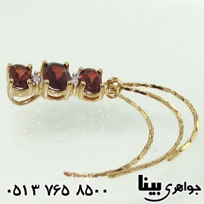 گردنبند یاقوت گارنت و الماس زنانه آبشاری