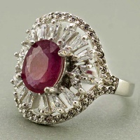 انگشتر یاقوت سرخ بسیار عالی زیبا برند SPN