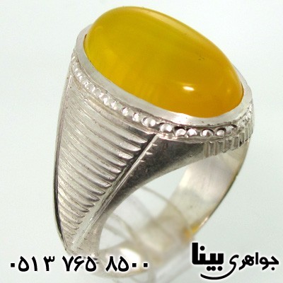 انگشتر عقیق شرف الشمس مردانه طرح قدیم