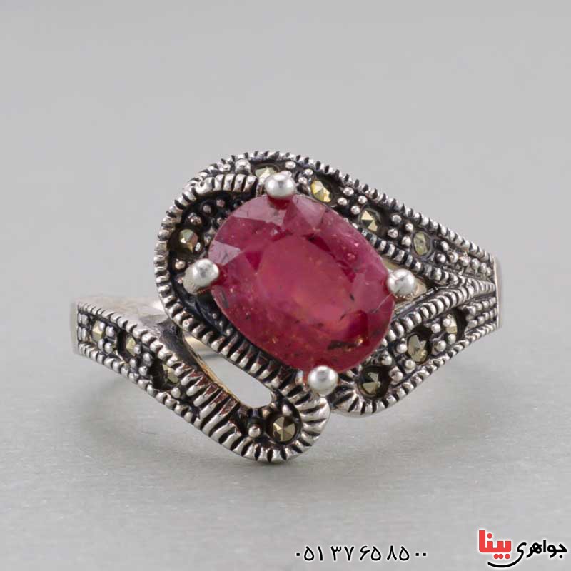 انگشتر یاقوت سرخ بسیار عالی تاپ برند SPN _کد:19867