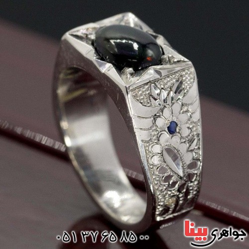 انگشتر اوپال و الماس زیبا _کد:19938