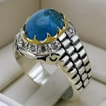 (آپاتیت) خوشرنگ دور الماس زیبا _کد:19943