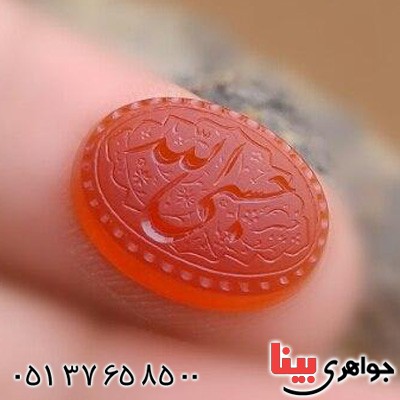 نگین انگشتر عقیق یمنی خطی بسیار زیبا _کد:19988