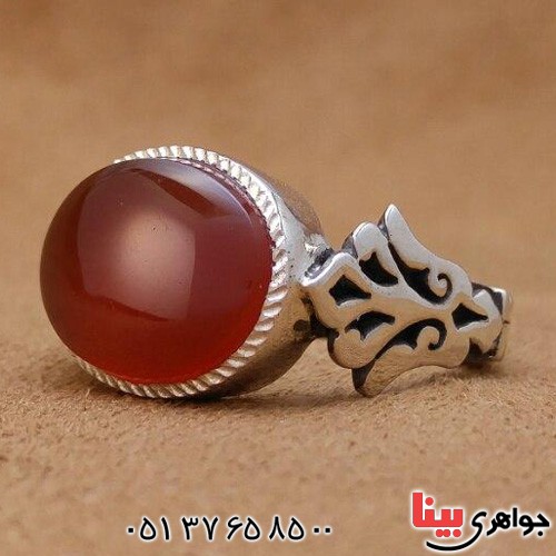 انگشتر عقیق یمنی مدل صفوی بسیار زیبا _کد:20000