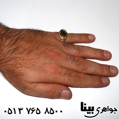 انگشتر سیترین مردانه العزه لله