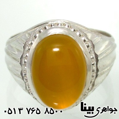 انگشتر عقیق شرف الشمس مردانه رکاب راه دار