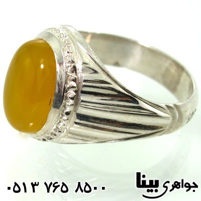 انگشتر عقیق شرف الشمس مردانه رکاب راه دار