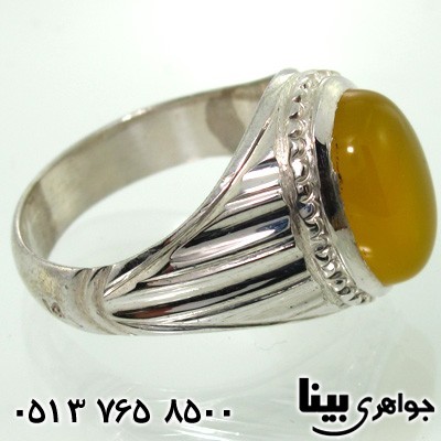 انگشتر عقیق شرف الشمس مردانه رکاب راه دار