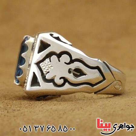 انگشتر توپاز دور الماس مدل آذری _کد:20085