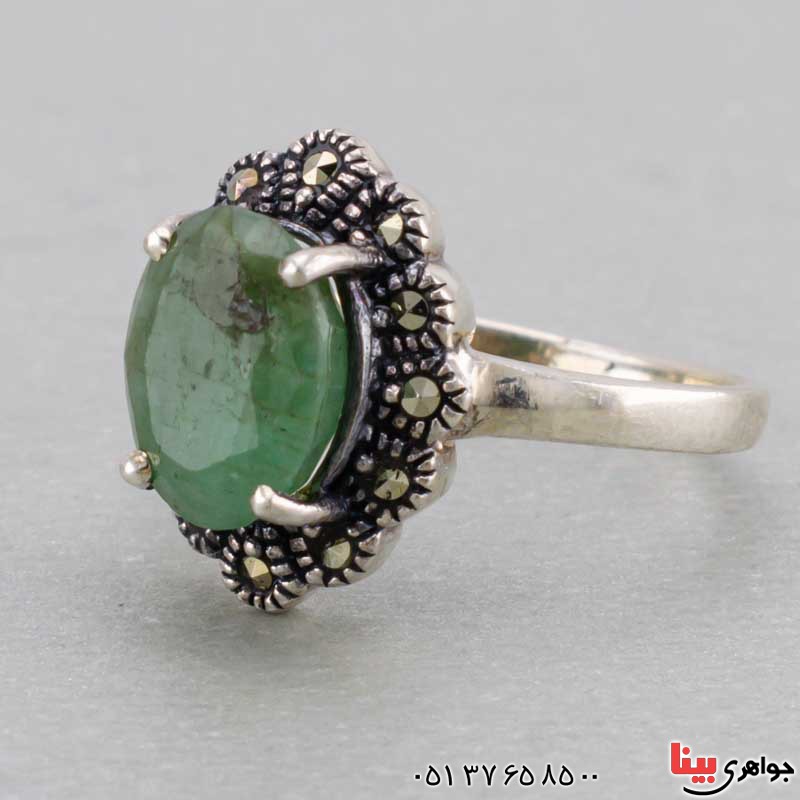 انگشتر زمرد مارکازیتی زنانه برند SPN _کد:20086