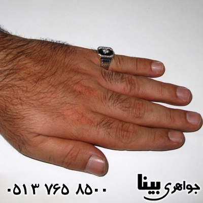 انگشتر نقره مردانه آب رادیوم اسپرت