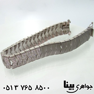 دستبند نقره زنانه با قالب طلا