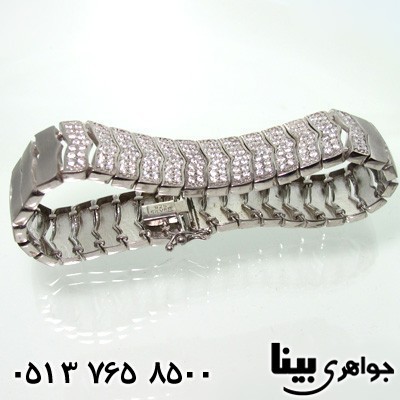 دستبند نقره زنانه با قالب طلا