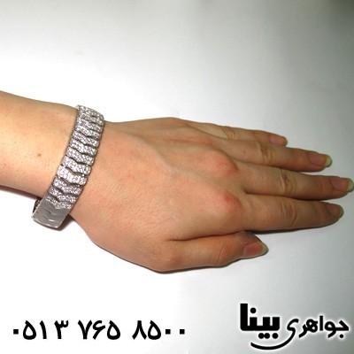 دستبند نقره زنانه با قالب طلا