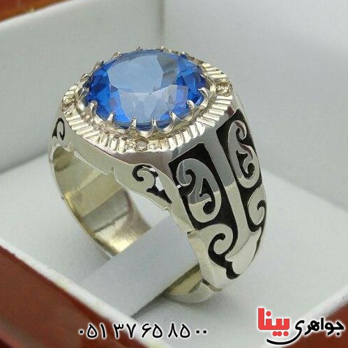 انگشتر توپاز دور الماس بسیار عالی _کد:20140