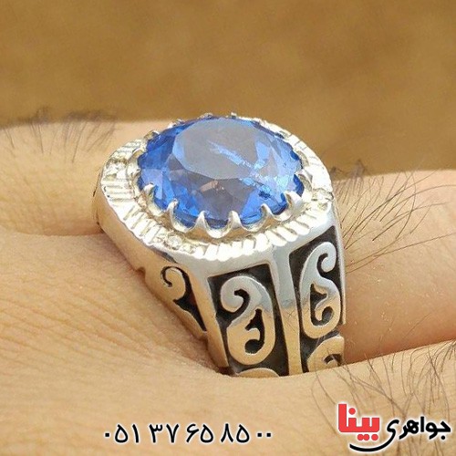 انگشتر توپاز دور الماس بسیار عالی _کد:20140