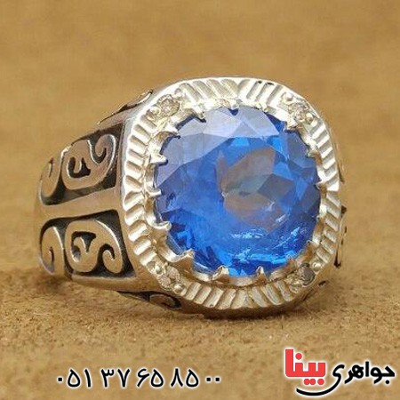 انگشتر توپاز دور الماس بسیار عالی _کد:20140