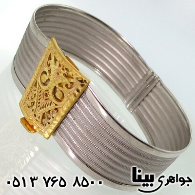 دستبند نقره زنانه با قالب طلا 01