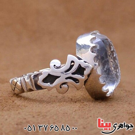 انگشتر در نجف خطی مدل صفوی با حکاکی بسیار زیبا _کد:20156