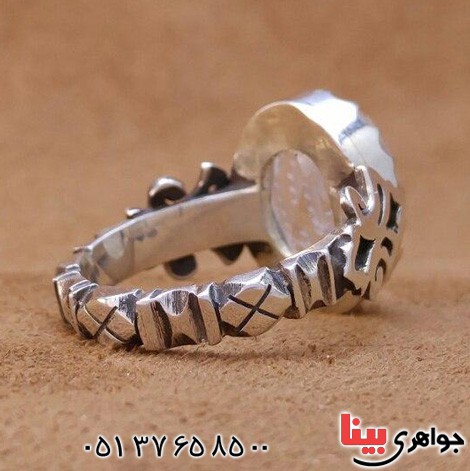 انگشتر در نجف خطی مدل صفوی با حکاکی بسیار زیبا _کد:20156