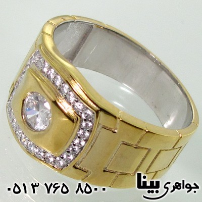 انگشتر نقره مردانه نگین سوئیسی