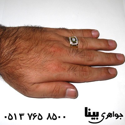 انگشتر نقره مردانه نگین سوئیسی