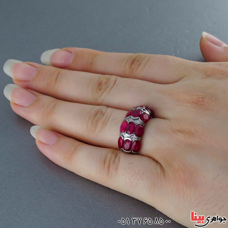 انگشتر یاقوت سرخ زنانه زیبا برند SPN _کد:20225