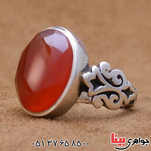 انگشتر عقیق یمنی مدل صفوی بسیار زیبا _کد:20226