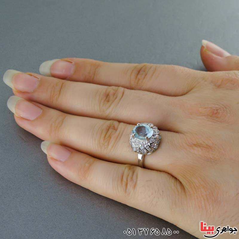 انگشتر توپاز زنانه بسیار زیبا برند SPN _کد:20240