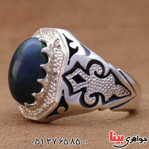 انگشتر اوپال دور الماس بسیار فاخر _کد:20245