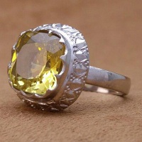 انگشتر سیترین بسیار زیبا زنانه 