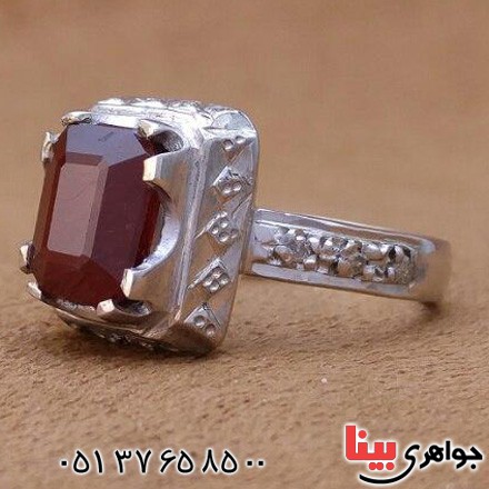 انگشتر یاقوت سرخ دور الماس بسیار فاخر _کد:20253