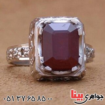 انگشتر یاقوت سرخ دور الماس بسیار فاخر _کد:20253