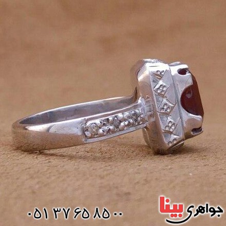 انگشتر یاقوت سرخ دور الماس بسیار فاخر _کد:20253