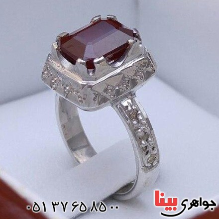 انگشتر یاقوت سرخ دور الماس بسیار فاخر _کد:20253