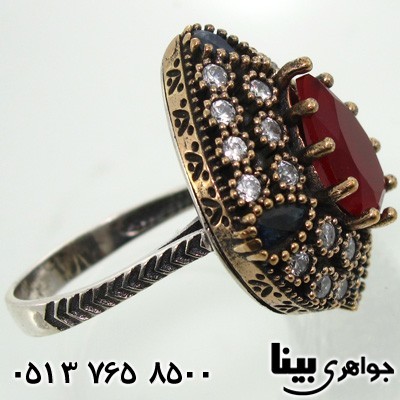 انگشتر جید زنانه  اشکی