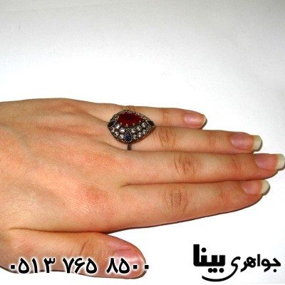 انگشتر جید زنانه  اشکی