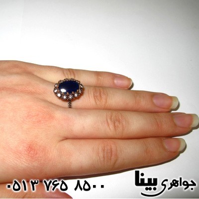 انگشتر جید زنانه طرح شکوفه