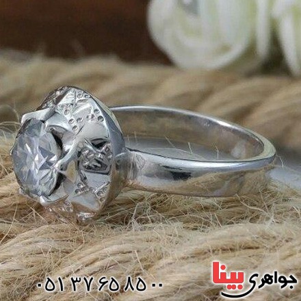 انگشتر الماس روسی (موزانایت) دور الماس خاص _کد:20309