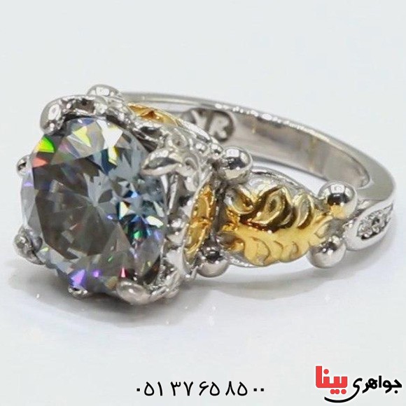 انگشتر الماس روسی (موزانایت) بسیار عالی _کد:20311