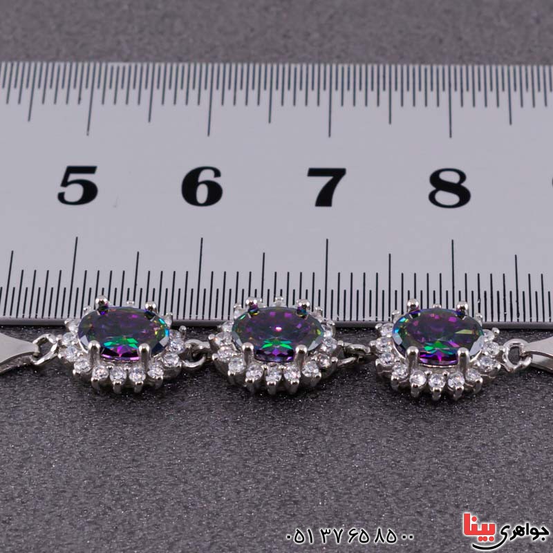 دستبند کوارتز هفت رنگ بسیار زیبا _کد:20319